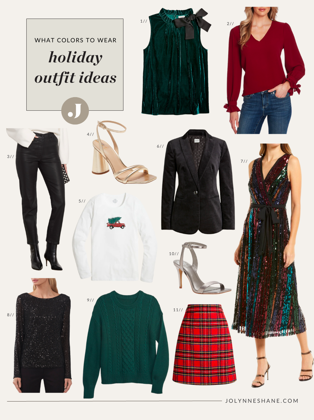 2022 Holiday Outfit Ideas: Red & Green