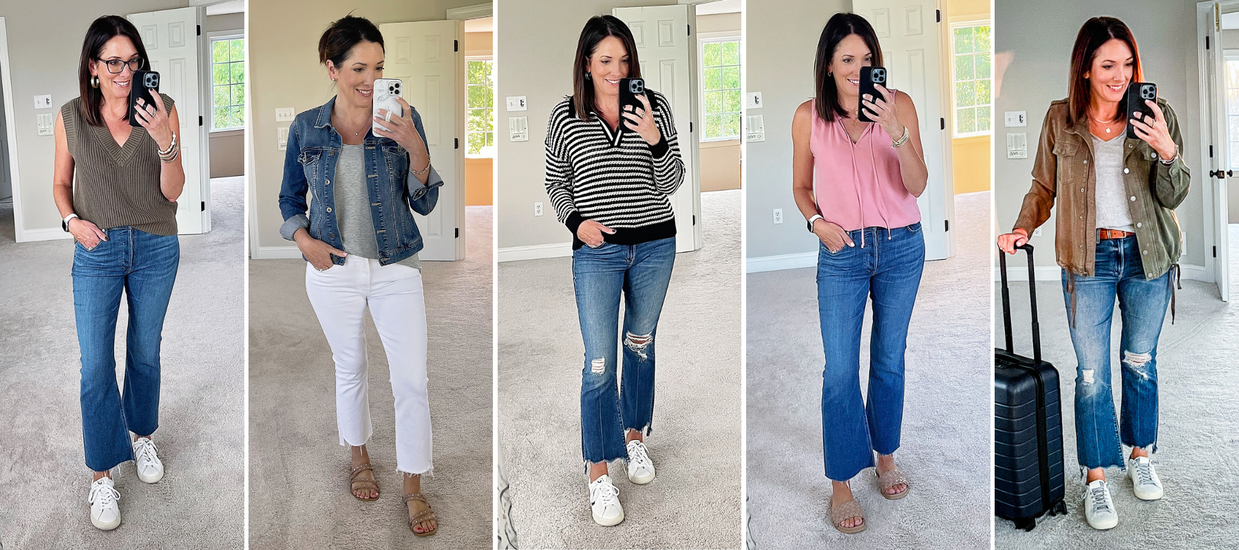 What Jeans to Wear with Flat Shoes: Crop Flares