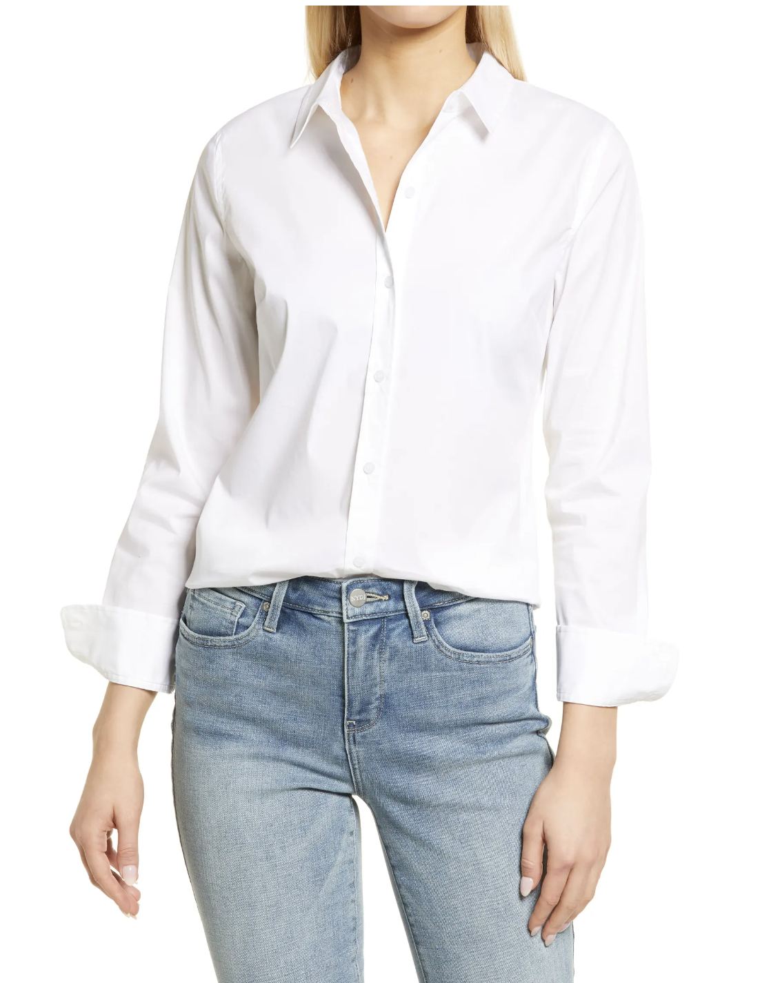 2023 spring trend: white button-up