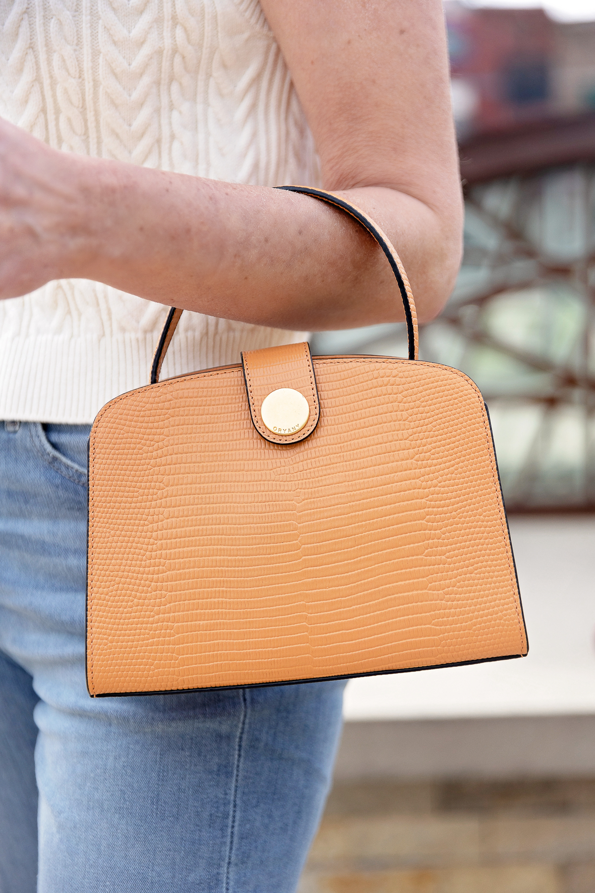 Louis Vuitton Neutrals EPI Cluny Mini Top Handle Bag